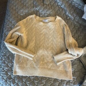 old navy womens size Tall Medium Tan knit sweater long sleeve
